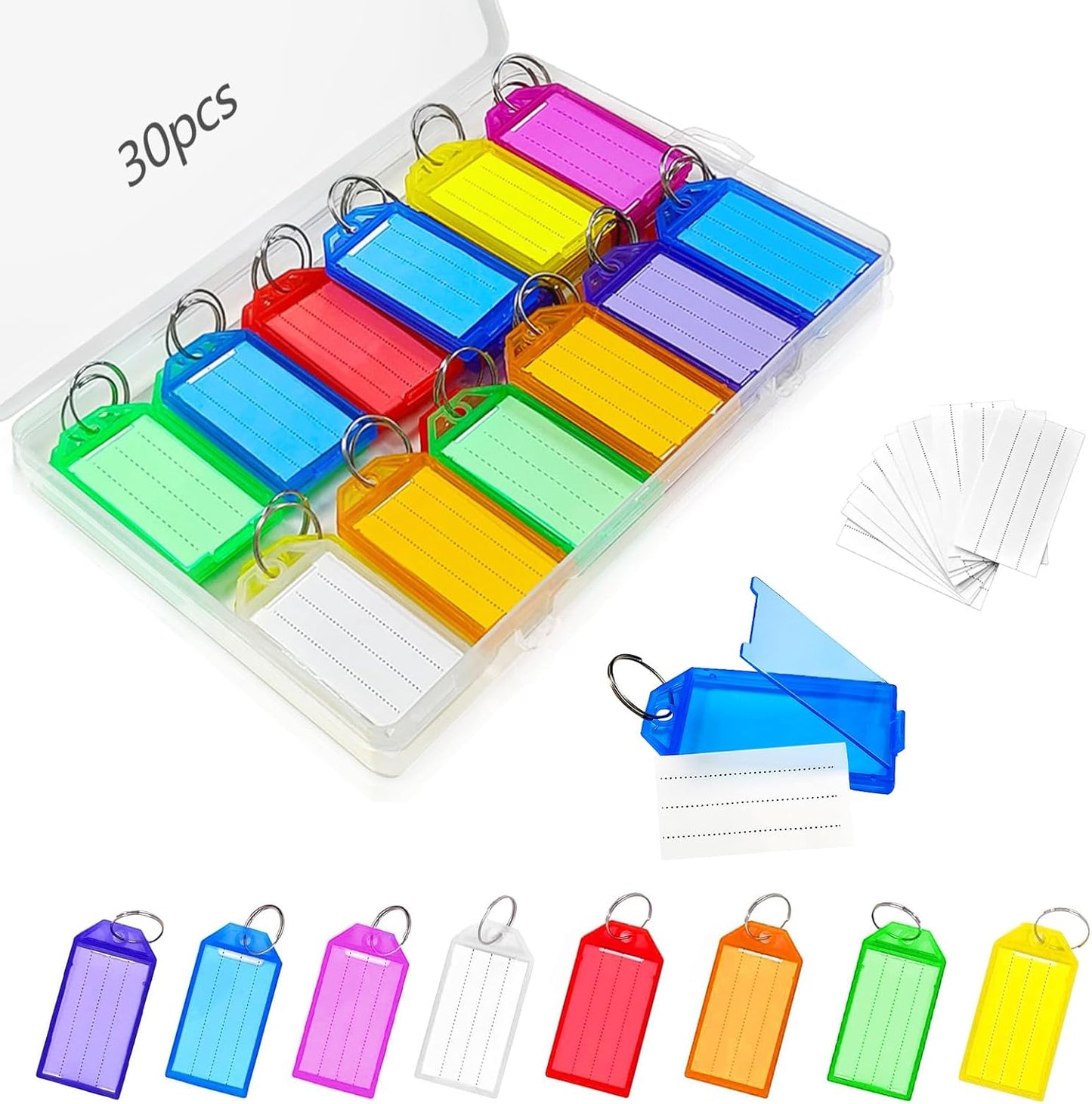 Étiquettes porte-clés – 30 Pièces
