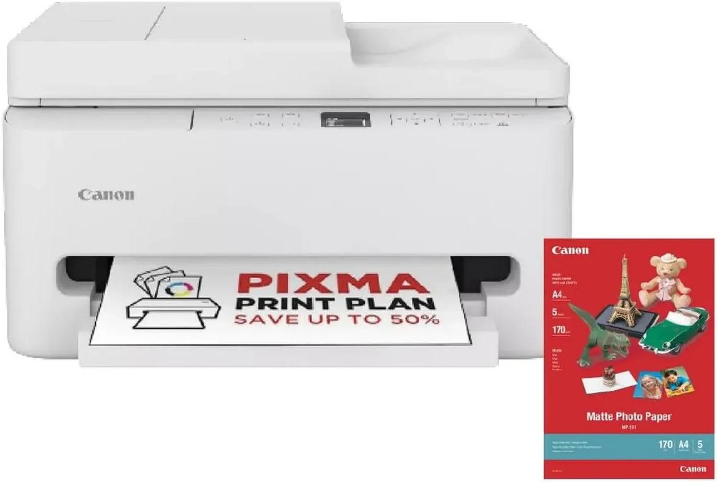 Canon PIXMA TS7550i – Imprimante Multifonction Jet d'Encre Compacte Wi-Fi – Impression Duplex A4 avec Papier Photo